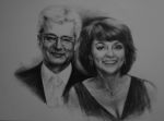 portret małżeński rysowany ołówkiem